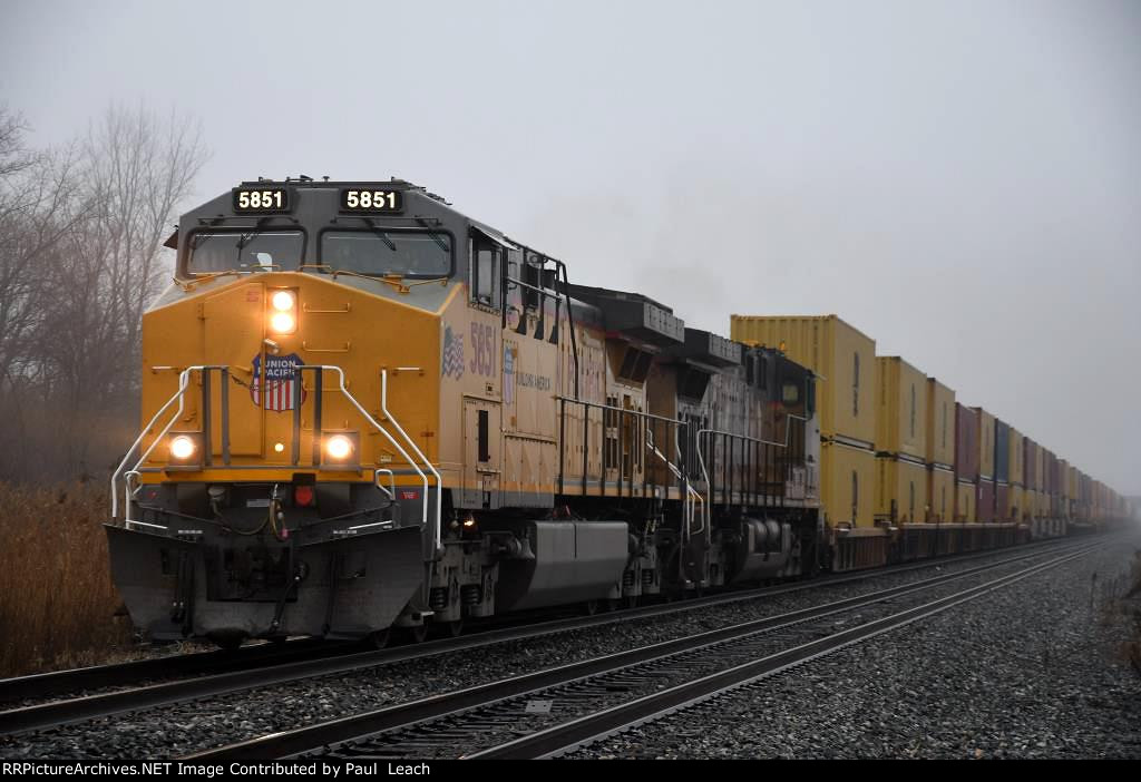 Stack train rolls west